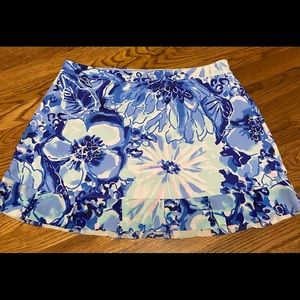 Lilly Pulitzer Luxletic skort with ruffle EUC